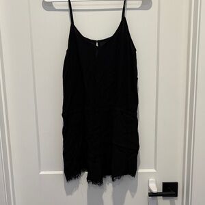 Black Lace Trim romper